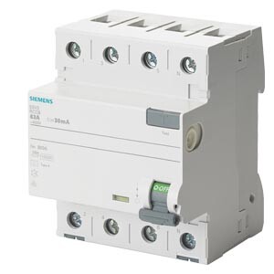 Siemens - Siemens 3x63A Tip A 30mA 3F+N Kaçak Akım Koruma Rölesi 5SV3346-6