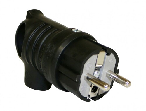 Bemis - Bemis 16A IP44 220V 2P+E UPS Kulplu Eğik Kauçuk Fiş BK1-1402-2041