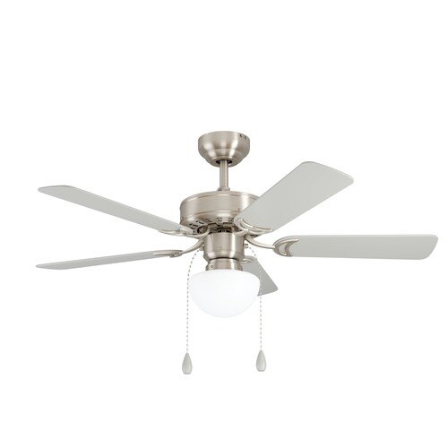 Eglo - EGLO 35074 İç Mekan CADIZ Mat nikel dökme çelik Tavan vantilatörü ve Aydınlatmalı Kanat Çapı:106,6 cm E27 Duy: 1X40W Ampul hariçtir