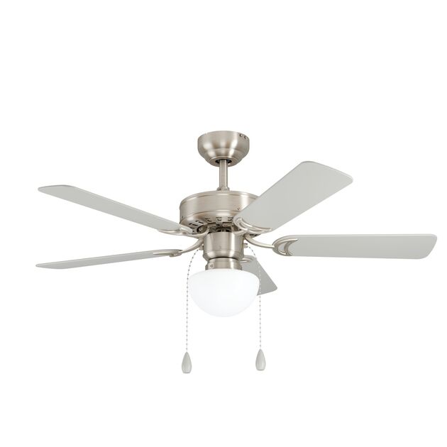 EGLO 35074 İç Mekan CADIZ Mat nikel dökme çelik Tavan vantilatörü ve Aydınlatmalı Kanat Çapı:106,6 cm E27 Duy: 1X40W Ampul hariçtir
