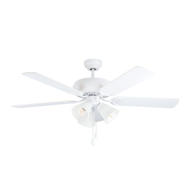 EGLO 35076 İç Mekan ” LAS PALMAS ” mat beyaz dökme çelik Spot lı/ gölgelikli vantilatör Aydınlatma. Kanat Çapı: 132 cm E27 Duy: 3X40W Ampul hariçtir