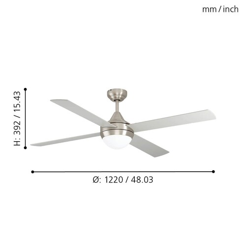 EGLO 35083 Varadero 122cm Kumandalı Aydınlatmalı Tavan Vantilatörü - Thumbnail