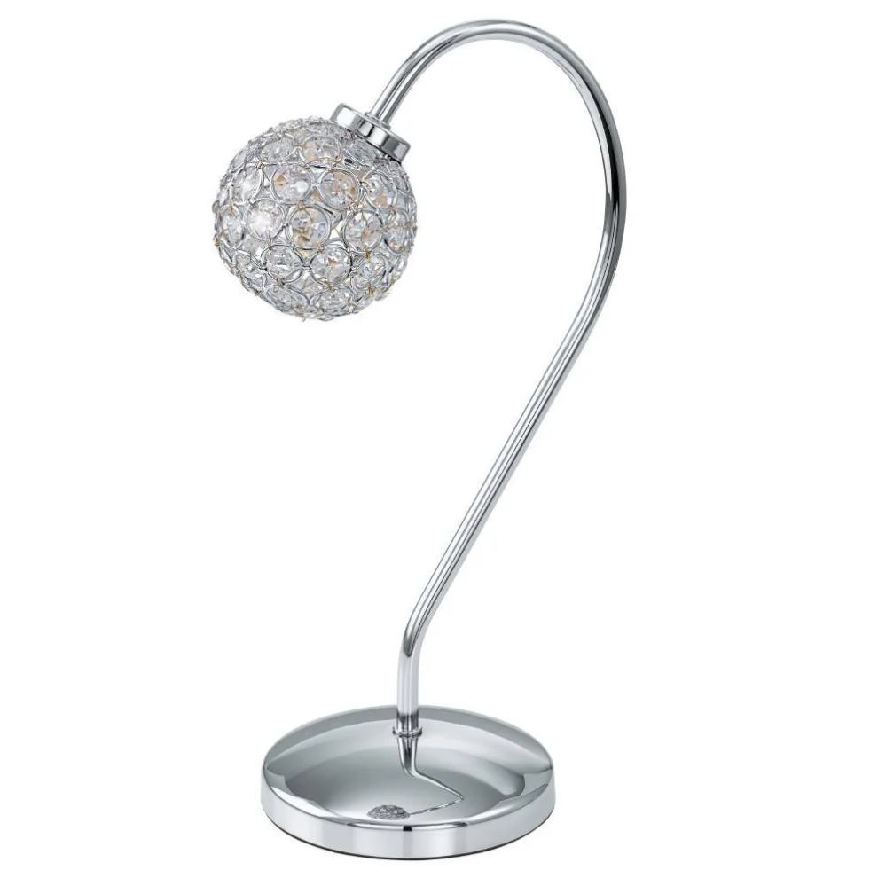 Eglo - Eglo 92569 ” Beramo 1 ” Krom Renk Dökme Çelik Masa Aydınlatması Ip20 G9-Eco Max: 1X33W En: 19,5 Cm