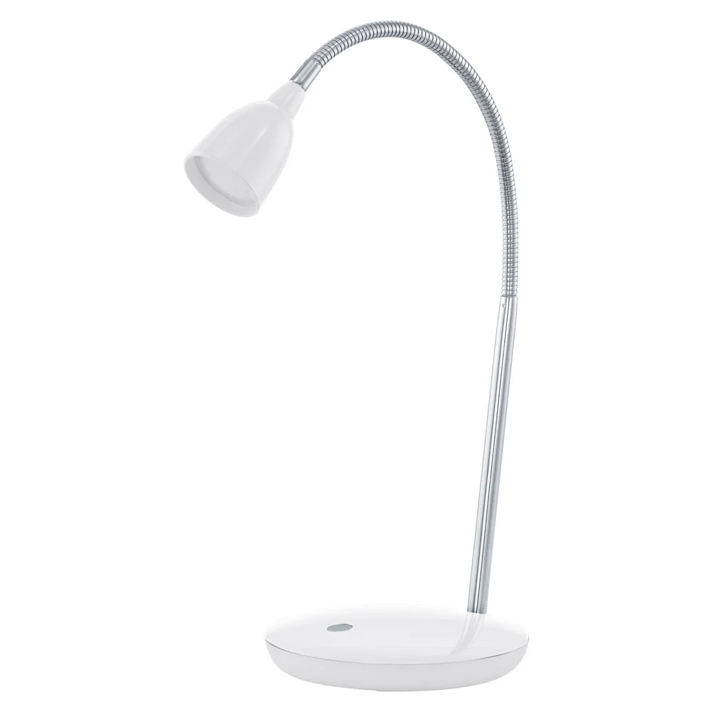 Eglo - Eglo 93078 ” Durengo ” Beyaz, Krom Renk Plastik, Çelik Masa Aydınlatması Ip20 Led Max: 2,5W Çap: 16 Cm