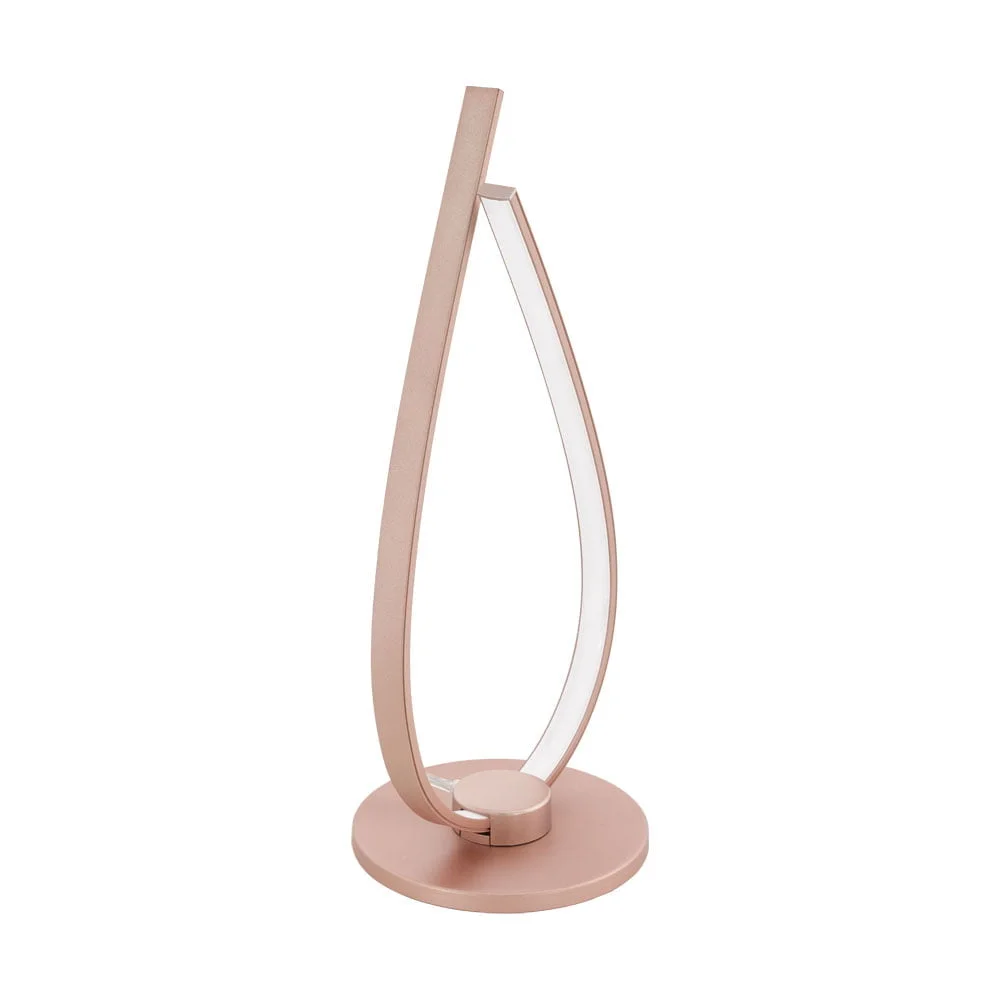 Eglo - Eglo 97364 ” Palozza ” Pembe Altın Renk Alüminyum Masa Aydınlatması Ip20 Led Max: 8,8W Çap: 18,5 Cm