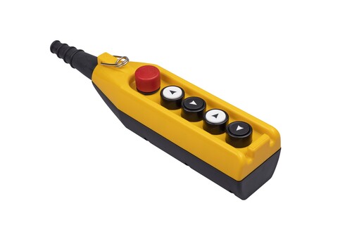 EMAS - Emas 5 Gözlü Start Tek Hızlı 1NK Acil Stoplu Vinç Kumanda Kutusu PV5E30B22