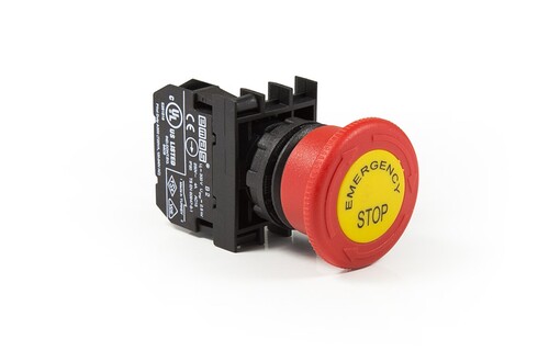 Emas - Emas Acil Stop Butonu 1NK Etiketli 40mm B200EE