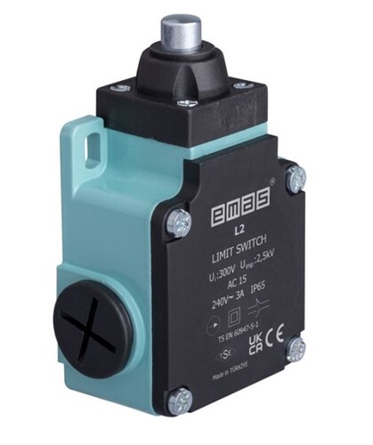 EMAS - Emas Metal Gövde 10 mm Metal Pim Ani Hareketli 1NO+1NC Sınır Şalter L2K13PUM211