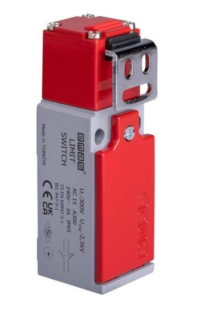 Emas Metal Gövde Metal Dik Açılı Anahtarlı Emniyet Sivici Yavaş Hareketli 1NO+1NC Sınır Şalter L51K23LUM321