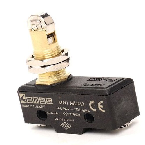 EMAS - Emas Metal Makaralı Pimli 1CO MN1 Serisi Plastik Mini Switch MN1MUM3