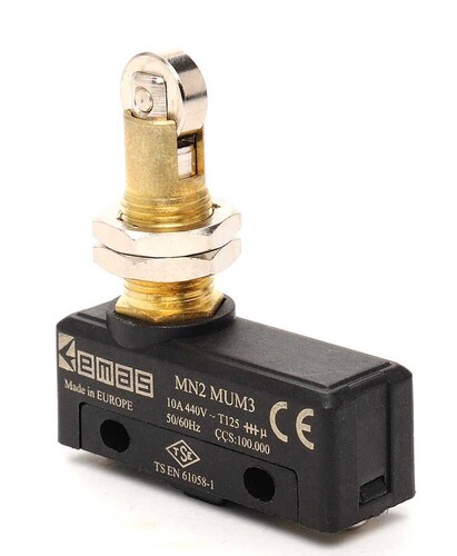 EMAS - Emas Metal Makaralı Pimli 1CO MN2 Serisi Plastik Mini Switch MN2MUM3