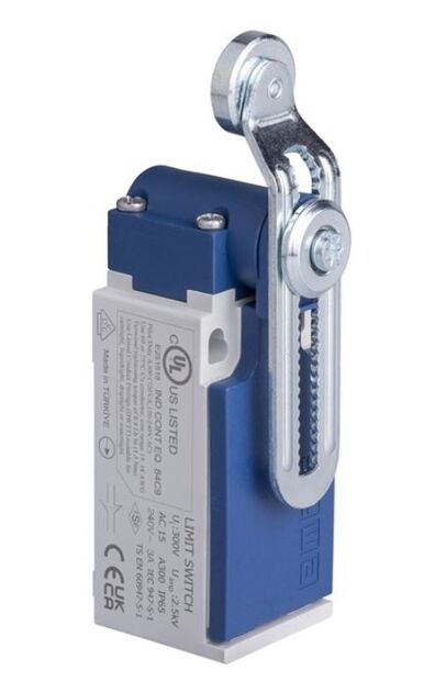 Emas Plastik Gövde 18 mm Metal Ayarlanabilir Kollu Makara Ani Hareketli 1NO+1NC Sınır Şalter L5K13MEM124