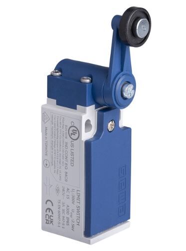 Emas Plastik Gövde 18 mm Plastik Kollu Makara Ani Hareketli 1NO+1NC Sınır Şalter L5K13MEP121