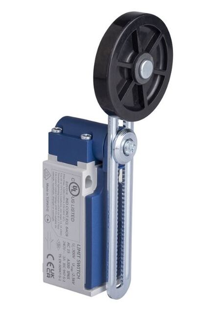 Emas Plastik Gövde 50 mm Lastik Ayarlanabilir Kollu Makara Ani Hareketli 1NO+1NC Sınır Şalter L5K13MEL123