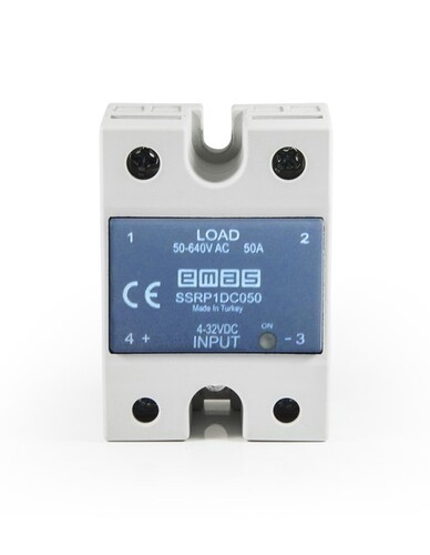 Emas - Emas SSR Serisi Klemensli 50-640V 50A Solid State Röle SSRP1DC050
