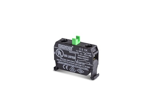 EMAS - Emas Yedek 1NA Kontak Blok Kumanda Kutusu için (C Serisi) C3CK