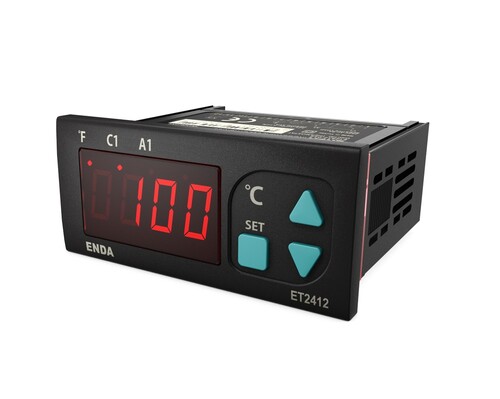 Enda - Enda 12V AC-DC NTC A1 Alarm Çıkışlı Dijital Sıcaklık Kontrol Cihazı Termostat ET2412-012-08
