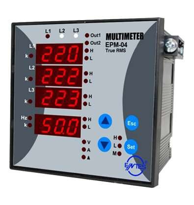ENTES - Entes EPM-04 96x96 220V AC CT-25 Elektronik Multimetre M1182