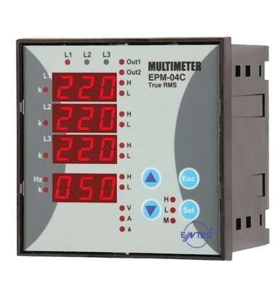 ENTES - Entes EPM-04C 96x96 220V AC Elektronik Multimetre M1173