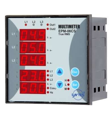 ENTES - Entes EPM-06 96x96 220V AC Tİ Elektronik Multimetre M0053