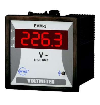 ENTES - Entes EVM-3 72x72 220V AC Tİ Dijital Voltmetre M0020