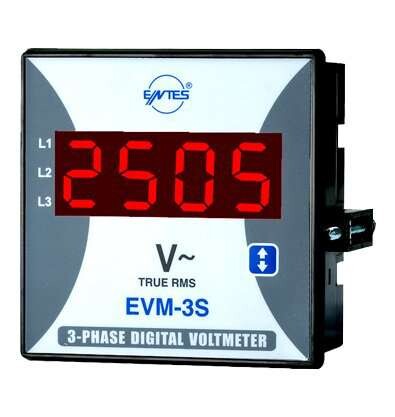 ENTES - Entes EVM-3S 96x96 220V AC Tİ Dijital Voltmetre M0029