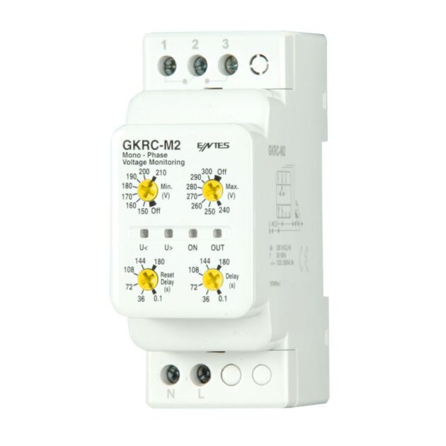 Entes GKRC-M2 230VAC 1 Faz Aşırı ve Düşük Gerilim Koruma Rölesi M1932