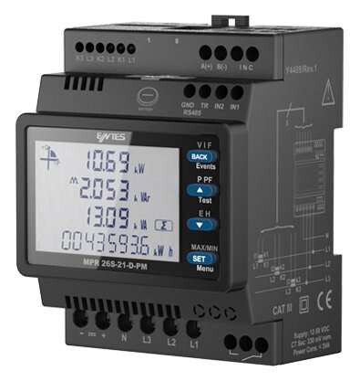 ENTES - Entes MPR-25S-22 DIN4 95-270VAC/DC Tİ Elektronik Şebeke Analizörü M3450