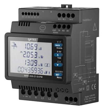 Entes MPR-25S-22 DIN4 95-270VAC/DC Tİ Elektronik Şebeke Analizörü M3450