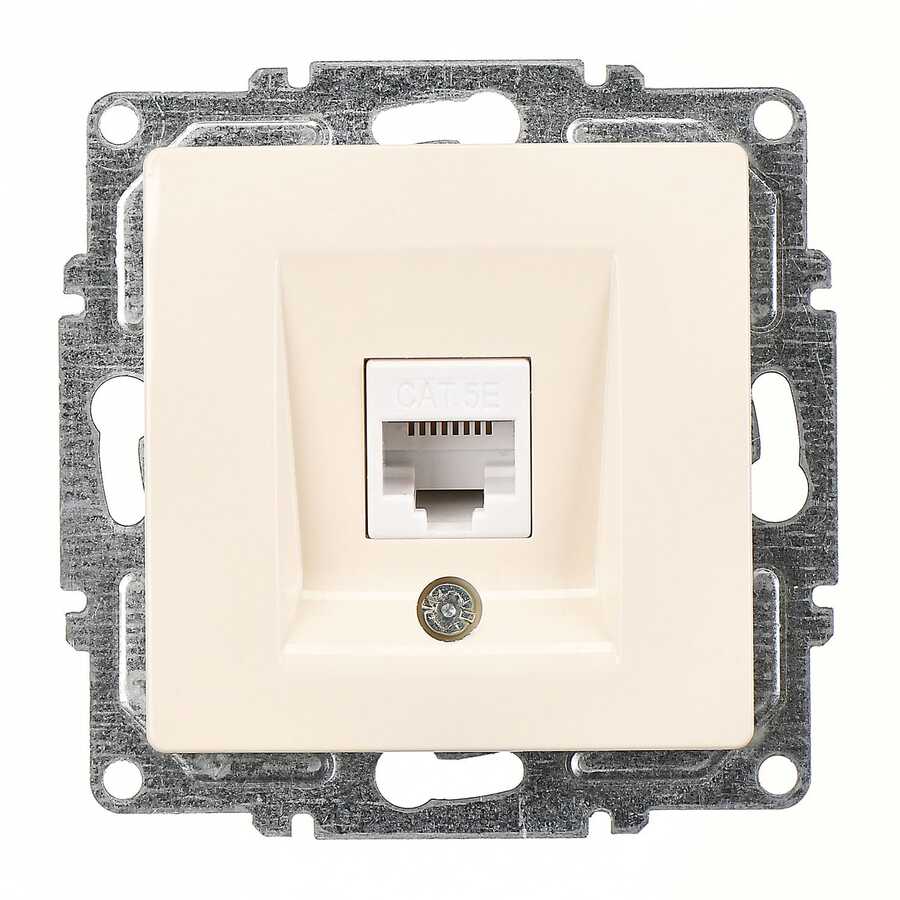  Günsan Visage Krem Tekli Data Priz Mekanizma Cat5 (çerçevesiz) 01281200-157130