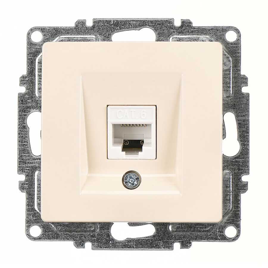  Günsan Visage Krem Tekli Data Priz Mekanizma Cat6 (çerçevesiz) 01281200-157169