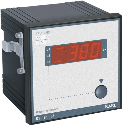 KAEL - Kael 0-500V AC Seçilebilir 3 Fazlı Voltmetre DV-96-03