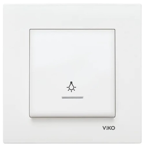 Viko - Viko Karre Beyaz Işıklı Light Anahtar Kapak Düğme 90950614