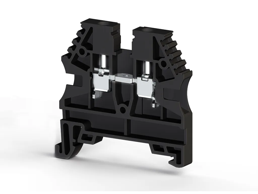 KLEMSAN - Klemsan AVK 2,5 Vidalı Siyah Ray Klemens 304125