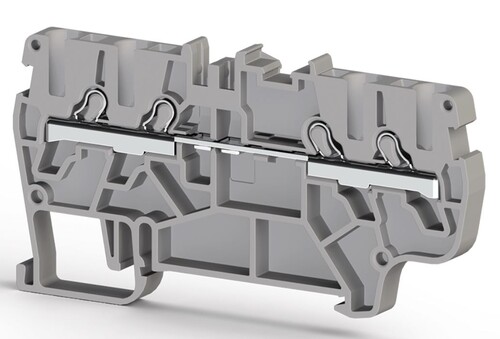 Klemsan - Klemsan PYK 2,5C Yaylı Gri 2 Giriş 2 Çıkış Ray Klemens 307389