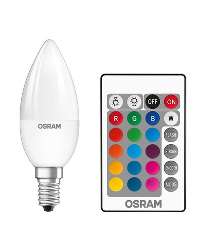 Osram - LEDBULB 5,5W RGB UZAKTAN KUMANDALI BUJİ E14 AMPUL