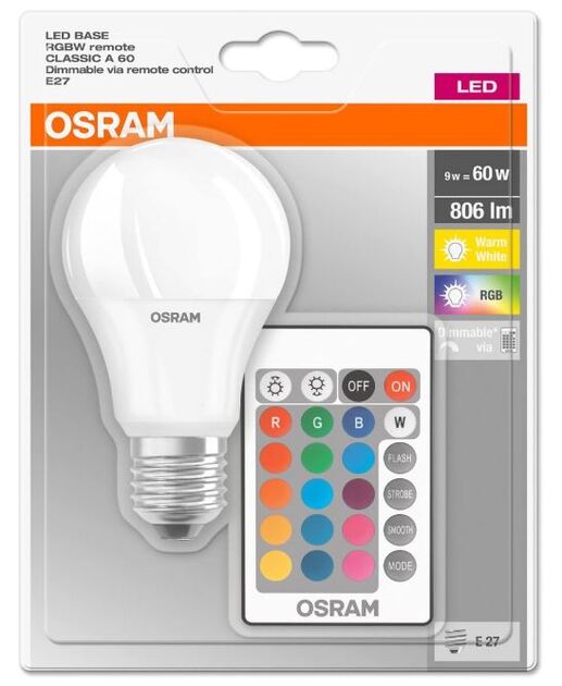 LEDBULB 9W RGB UZAKTAN KUMANDALI E27 AMPUL OSRAM