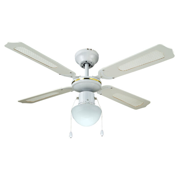Raks PF42 Beyaz 50W 105cm Lambalı Zincir Kontrol Dekoratif Tavan Vantilatörü PF42-BEYAZ