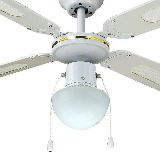 Raks PF42 Beyaz 50W 105cm Lambalı Zincir Kontrol Dekoratif Tavan Vantilatörü PF42-BEYAZ
