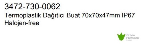 Schneider - Schneider 70x70x47 IP67 Halojen-free Termoplastik Buat 3472-730-0062