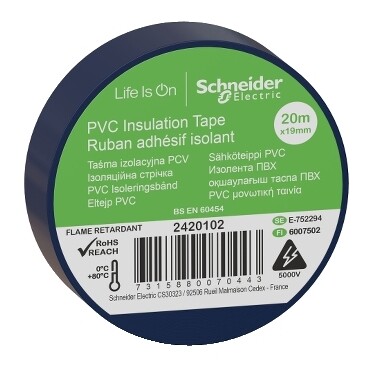 SCHNEIDER - Schneider İzole Bant 19 mm x 20 metre Mavi 2420102