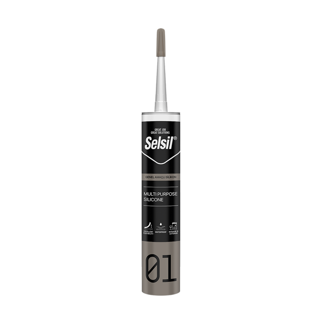 Selsil Beyaz Genel Amaçlı Silikon 280gr SEL-2528