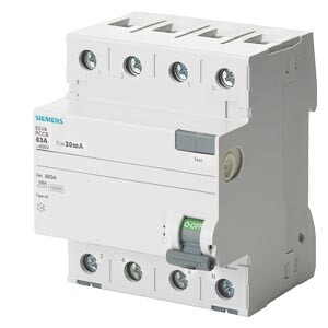 Siemens - Siemens 3x40A Tip AC 300mA 3F+N Kaçak Akım Koruma Rölesi 5SV4644-0