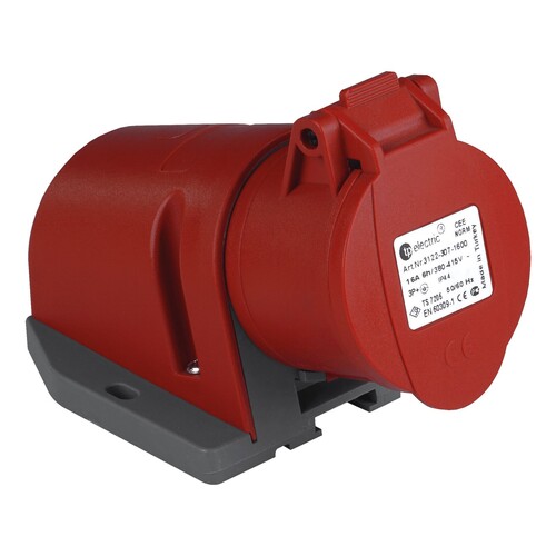 TPLAST - TP Electric 4X32A Duvar Prizi Vidalı IP44 CEE 3126-307-1600