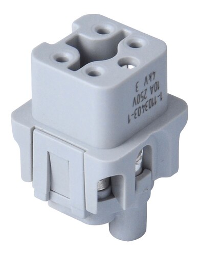 TPLAST - TP Electric 5x10A Priz Çekirdek Vidalı Yandan Kablo Girişli 24-0510-200-01