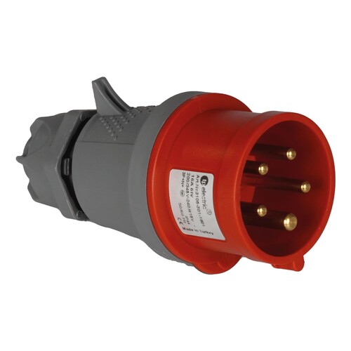 TPLAST - TP Electric 5X32A Düz Fiş Vidalı IP44 CEE 3107-301-1601