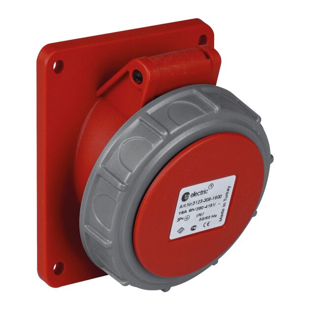 TP Electric 5X32A Makine Prizi Eğik Vidalı IP67 83X90 CEE 3108-309-1600