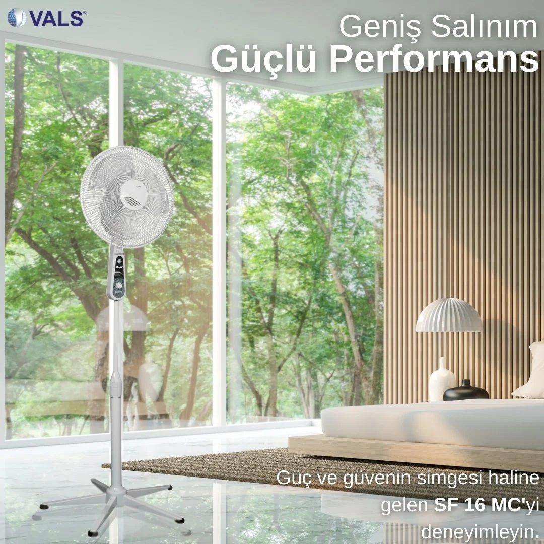 Vals SF 16 MC 60W 16inch Ayaklı Vantilatör SF16MC 8000192 - Thumbnail