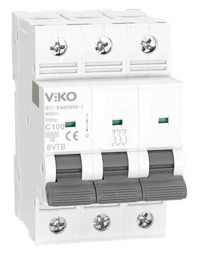 Viko 3x125A C tipi 6kA Otomatik Sigorta 6VTB-3C125