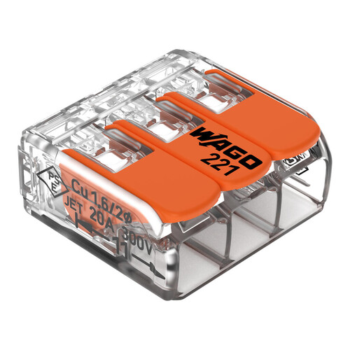 WAGO - Wago Buat Klemensi 3x4mm (Paketi 50 Ad) 221-413